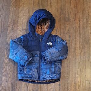 The North Face Navy and Brown Hooded Jacket